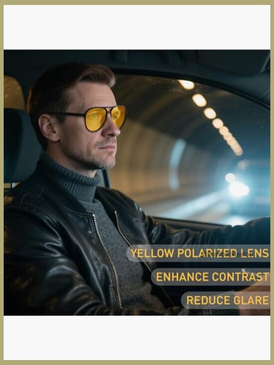 Polarized Aviator Sunglasses with UV Protection, Unisex Fit main image 4